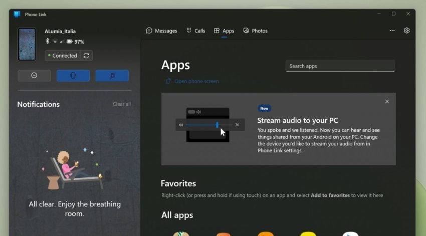 Android Telefonlardan Windows 11 Bilgisayarlara Ses Akışı Yapma Özelliği Geliyor!